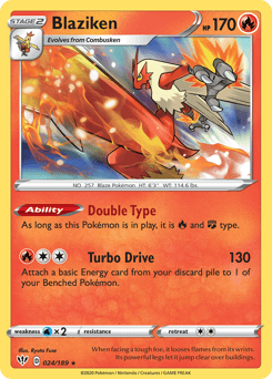 Blaziken 24/189 — Darkness Ablaze
