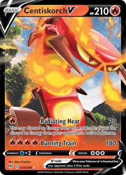Centiskorch V 33/189 — Darkness Ablaze