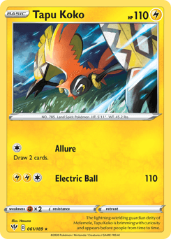 Tapu Koko 61/189 — Darkness Ablaze