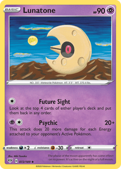 Lunatone 72/189 — Darkness Ablaze