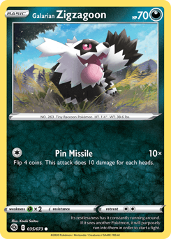 Galarian Zigzagoon 35/73 — Champion's Path