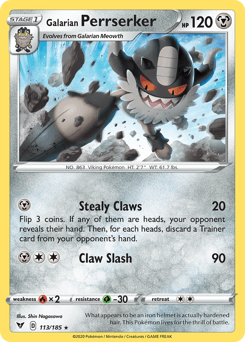 Galarian Perrserker 113/185 — Vivid Voltage