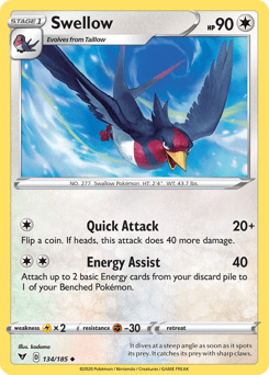 Swellow 134/185 — Vivid Voltage