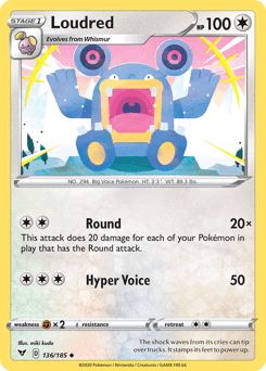 Loudred 136/185 — Vivid Voltage
