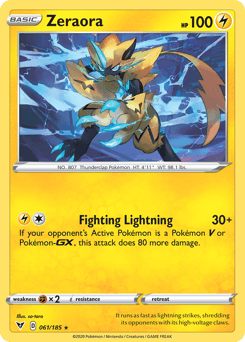 Zeraora 61/185 — Vivid Voltage