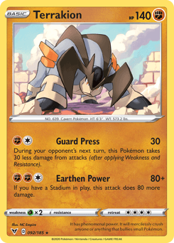 Terrakion 92/185 — Vivid Voltage