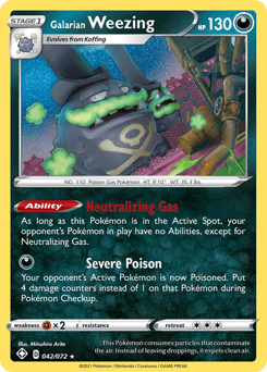 Galarian Weezing 42/72 — Shining Fates