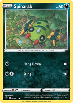 Spinarak 43/72 — Shining Fates
