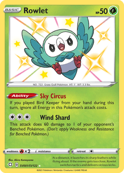Rowlet SV001/122 — Shining Fates Shiny Vault