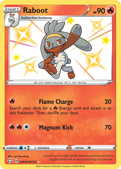 Raboot SV016/122 — Shining Fates Shiny Vault