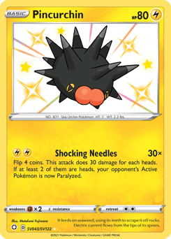 Pincurchin SV043/122 — Shining Fates Shiny Vault