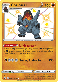 Coalossal SV069/122 — Shining Fates Shiny Vault