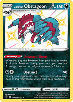 Galarian Obstagoon SV080/122 — Shining Fates Shiny Vault
