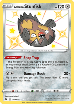 Galarian Stunfisk SV088/122 — Shining Fates Shiny Vault