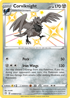 Corviknight SV089/122 — Shining Fates Shiny Vault