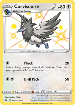 Corvisquire SV102/122 — Shining Fates Shiny Vault