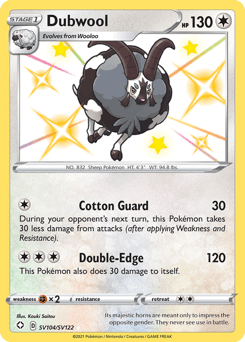 Dubwool SV104/122 — Shining Fates Shiny Vault