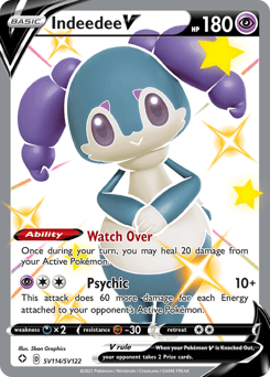 Indeedee V SV114/122 — Shining Fates Shiny Vault