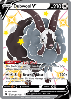 Dubwool V SV120/122 — Shining Fates Shiny Vault
