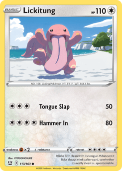 Lickitung 113/163 — Battle Styles
