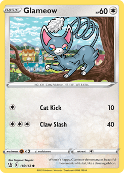 Glameow 115/163 — Battle Styles