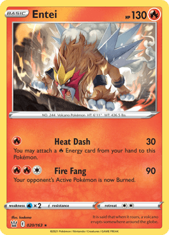 Entei 20/163 — Battle Styles