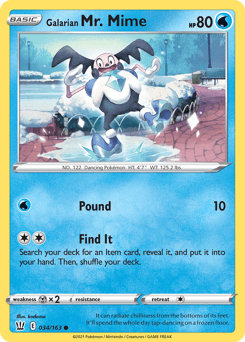 Galarian Mr. Mime 34/163 — Battle Styles