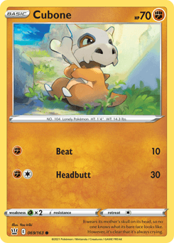 Cubone 69/163 — Battle Styles