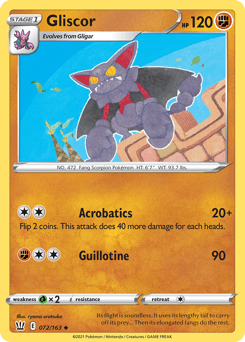 Gliscor 72/163 — Battle Styles