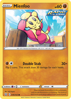 Mienfoo 76/163 — Battle Styles