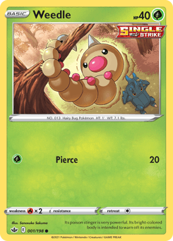 Weedle 1/198 — Chilling Reign