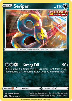 Seviper 102/198 — Chilling Reign