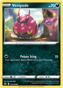 Venipede 105/198 — Chilling Reign