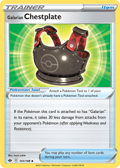 Galarian Chestplate 141/198 — Chilling Reign