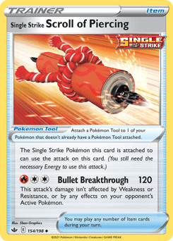 Single Strike Scroll of Piercing 154/198 — Chilling Reign