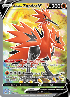 Galarian Zapdos V 173/198 — Chilling Reign