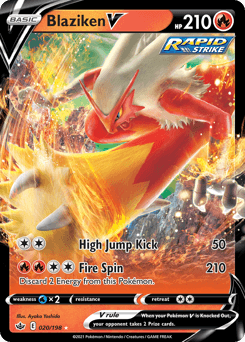 Blaziken V 20/198 — Chilling Reign