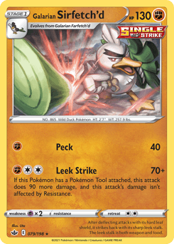 Sirfetch'd Pokémon card