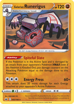 Runerigus Pokémon card