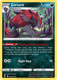 Zoroark 103/203 — Evolving Skies