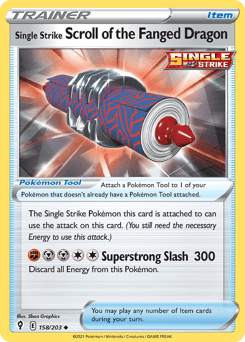 Single Strike Scroll of the Fanged Dragon 158/203 — Evolving Skies