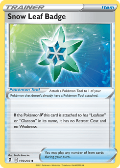 Snow Leaf Badge 159/203 — Evolving Skies