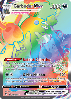 Garbodor VMAX 216/203 — Evolving Skies