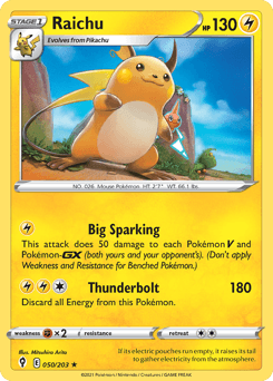 Raichu 50/203 — Evolving Skies