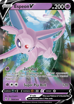 Espeon V 64/203 — Evolving Skies