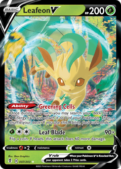 Leafeon V 7/203 — Evolving Skies