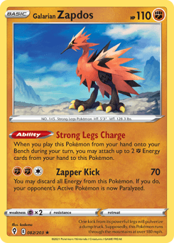 Galarian Zapdos 82/203 — Evolving Skies