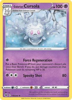 Cursola Pokémon card