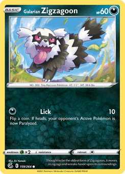 Galarian Zigzagoon 159/264 — Fusion Strike