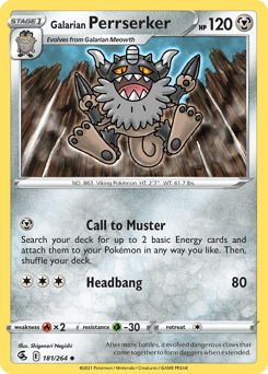Galarian Perrserker 181/264 — Fusion Strike